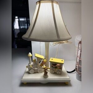 VTG‎ Wooden Train Lamp Nursery Decor Kids Room Table Night Light CIRCUS